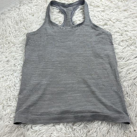 Lululemon Swiftly Tech Racerback 2.0 Tempo Stripe White / Black - Picture 1 of 4